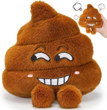 Farting Poop Plush Toy 30Sound Funny Soft Durable Gag Gift Kids Pets Prank Decor