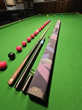 John Parris Regal Snooker Cue 57inch Red Glue Case And Extentions (Damaged butt)