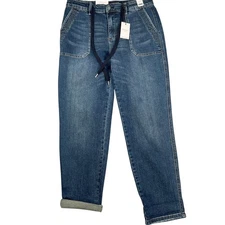 Judy Blue LA Jeans Women 15/32 Blue JB88971 High Waist Drawstring Cotton Stretch