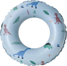 Swimming Pool Floats for Kids Ages 5-10, Inflatable Tubes With Simple Stripes, C