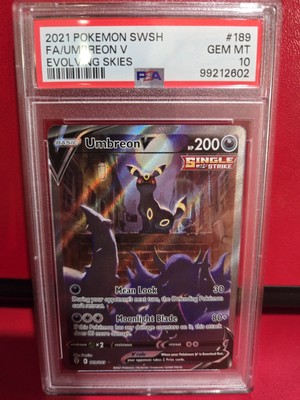 Umbreon V PSA 10 フルアート PSA 10 Umbreon V Full Art #189 Pokemon TCG SWSH Evolving