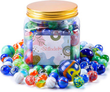 125PCS Glass Marbles Bulk, Assorted Sizes Colorful Marbles - Option