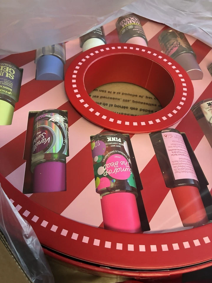 VICTORIA'S SECRET PINK BODY MIST WREATH 2024 GIFT SET Box 10 Pcs TRAVEL SIZE - Image 3 of 4