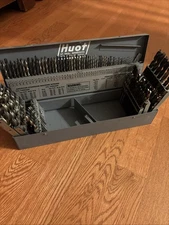 Huot Combination Drill Index Bit Set & Original Steel Case -USA- Metalwork