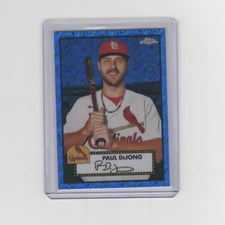 2021 TOPPS CHROME BLUE DIAMOND PAUL DeJONG 177/199 NO. 424 CARDINALS