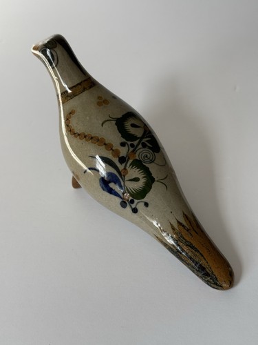 Figura Paloma Pájaro Cerámica Tonala De Colección - Arte Popular Mexicano Pintado a Mano - Imagen 6 de 14