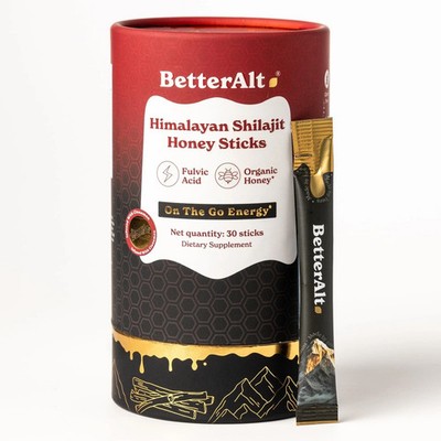 Better Alt Pure Himalayan Shilajit Cinnamon Honey Sticks with Organic Honey |...
