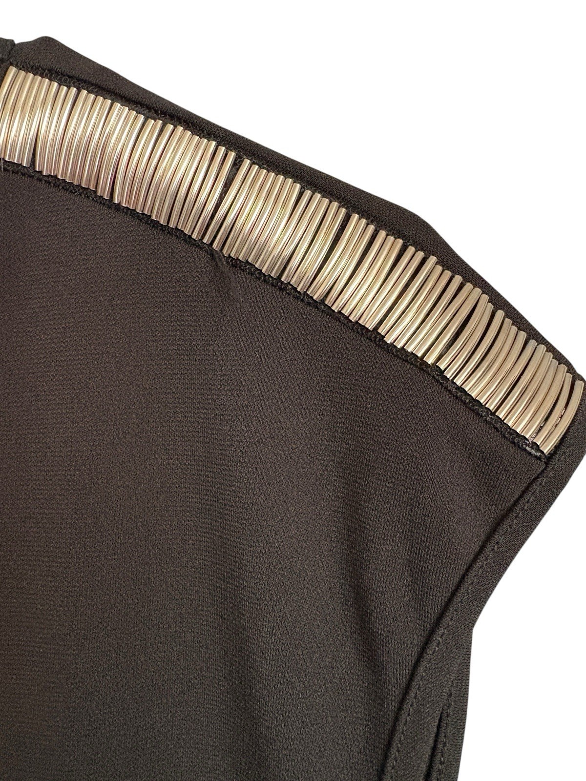 DKNY Basic Black Midi Slip Size Medium Dress V-Ne… - image 2