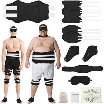 Viowey Castor Oil Pack Wrap for Stomach,11 PCS Black Castor Oil Patches for F...