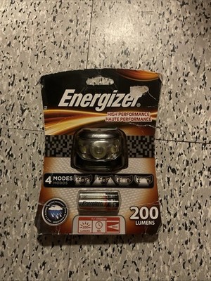 Energizer Vision HD Headlight 200 lumens Headlamp RED BAND  + 3 AAA batteries