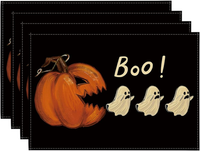Halloween Platzsets 4Er Set Boo Geist KüRbisse 30X45Cm Waschbar Party Deko