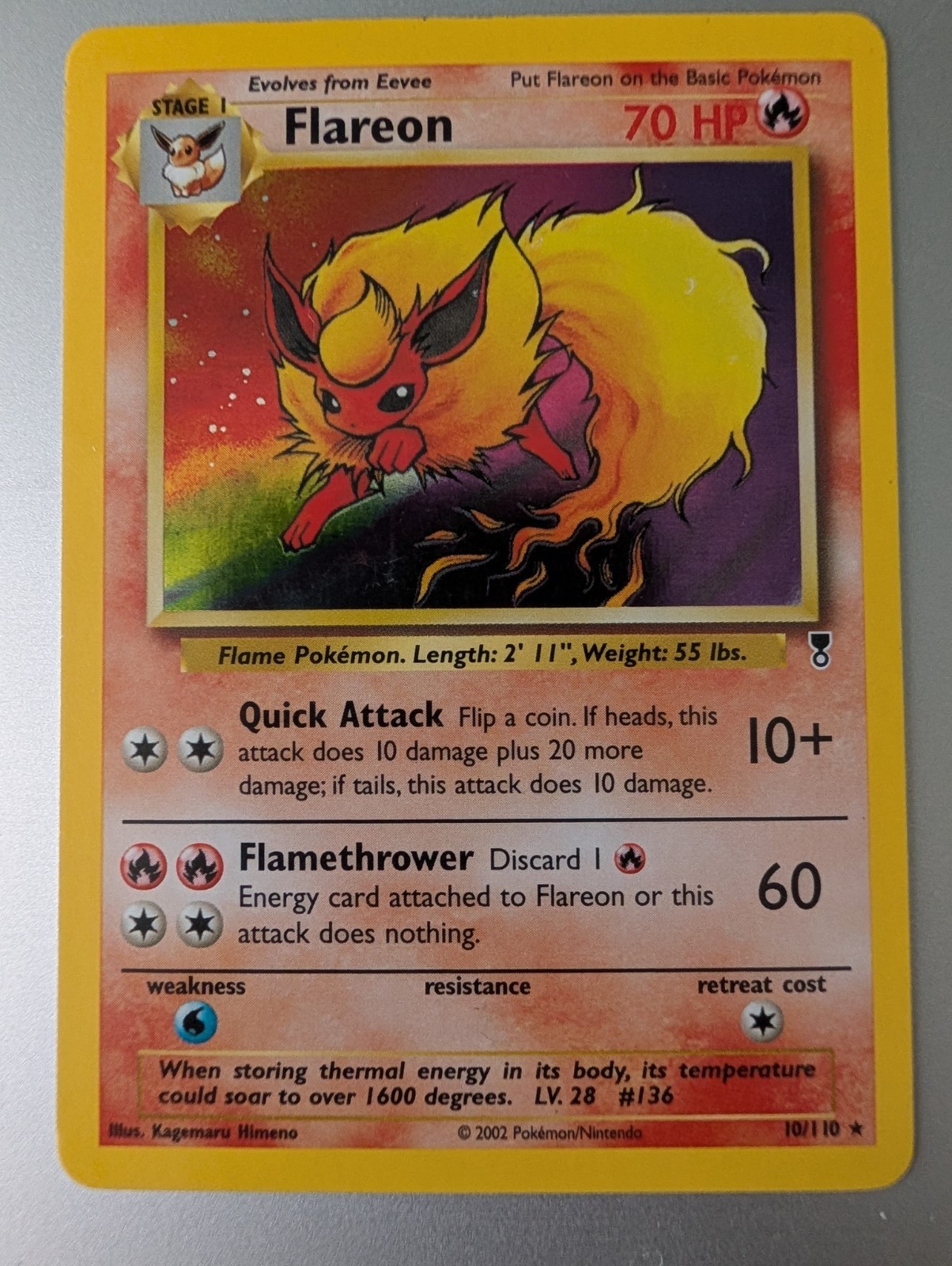 Flareon 10/110 Legendary Collection Holo LP