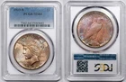 1923-S Peace Dollar - PCGS MS-64 - Lovely Rainbow Toned