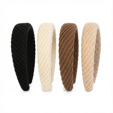 Headbands for Women, 4 PCS Wide Thick Knitted 1 Count Pack of 4 , Style 1