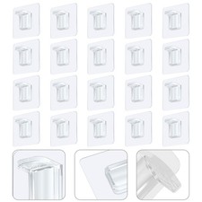 20 Pcs Nail Free Shelf Supports Transparent PVC Cabinet Shelf Pegs