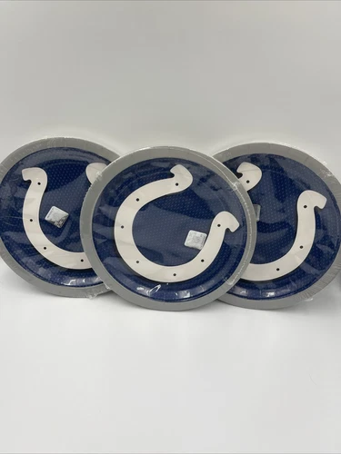 DESIGN WARE PLATES 18 Count 9 Inch INDIANAPOLIS COLTS LOT OF 3 New - Picture 1 of 3
