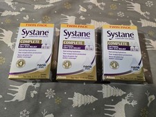  3 Systane Complete Optimal Dry Eye Relief 2 Packs 10 ml Bottles Exp 8/27 NEW 