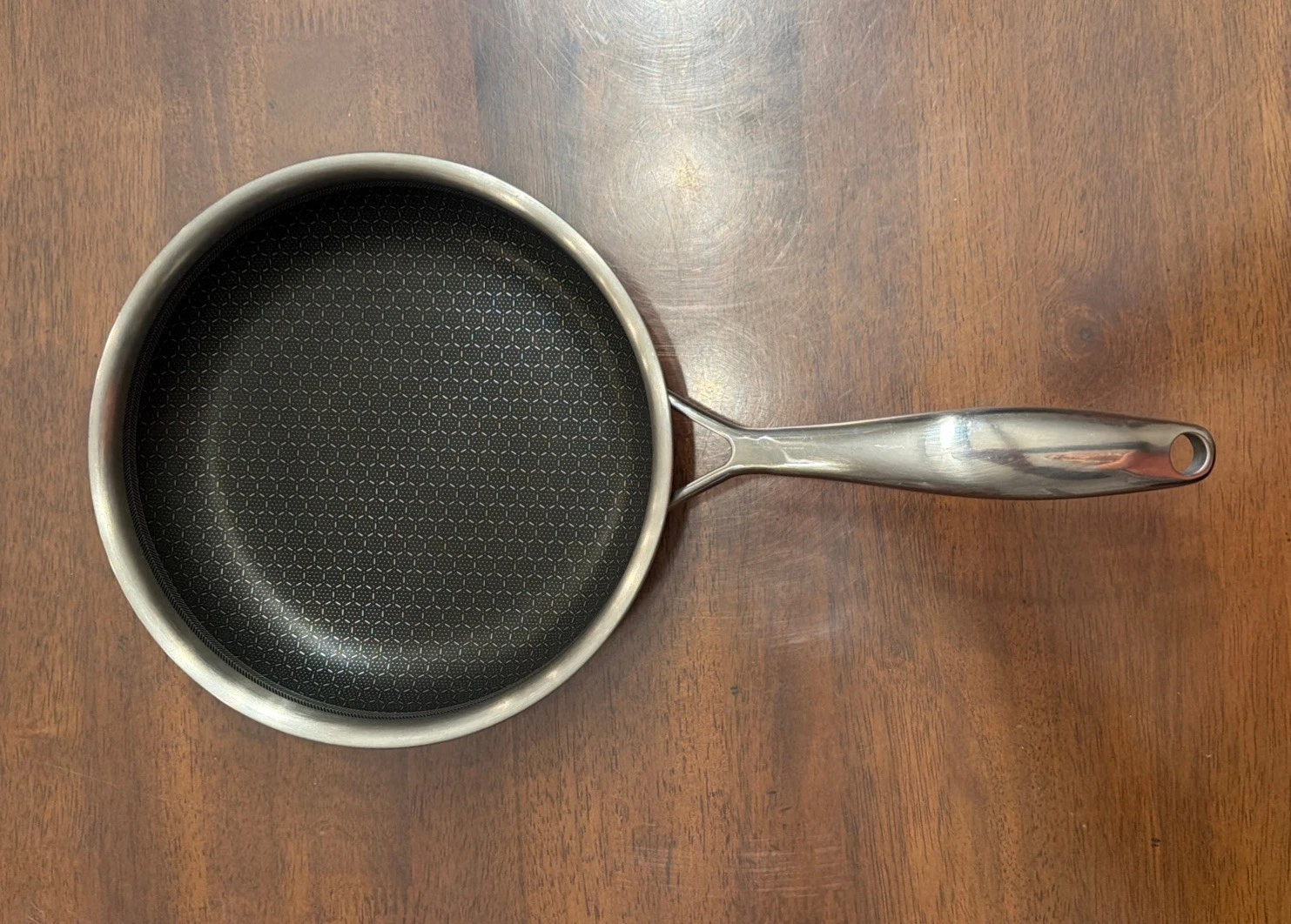 Pampered Chef 8.5" Hexclad STAINLESS STEEL Nonstick Skillet