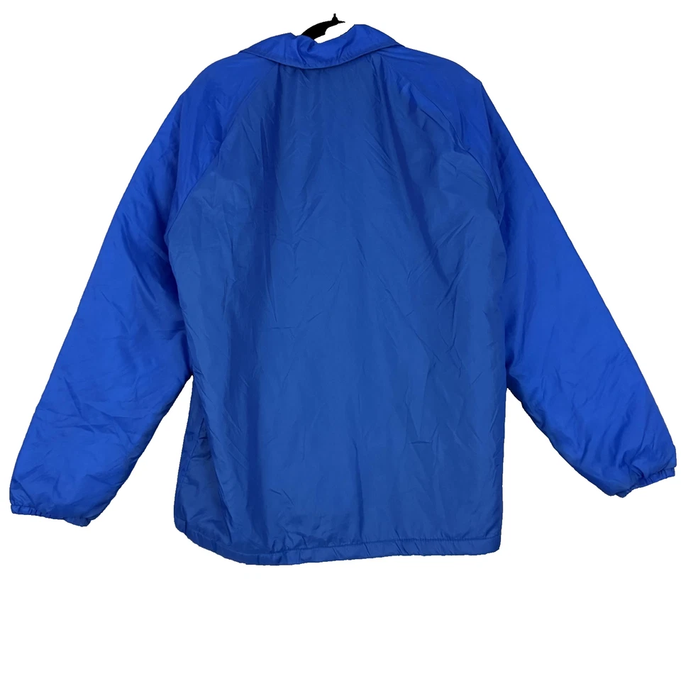 Vintage Athletic Works Jacket Mens Large Blue Coach Lined Made USA 90s - Image 2 of 4