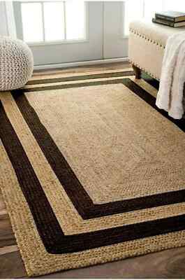 Jute rug woven-Jute rug border-Jute rug uk-Jute rugs for living room-Home decor