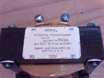 Tierney Electrical Mfg. AC25PT-3V2A Potential Transformer  #1J-1754-G29