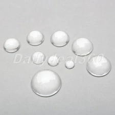 DIY Jewelery Making 8-25mm Clear Hemisphere Glass Flat Back Cabochon Round Dome