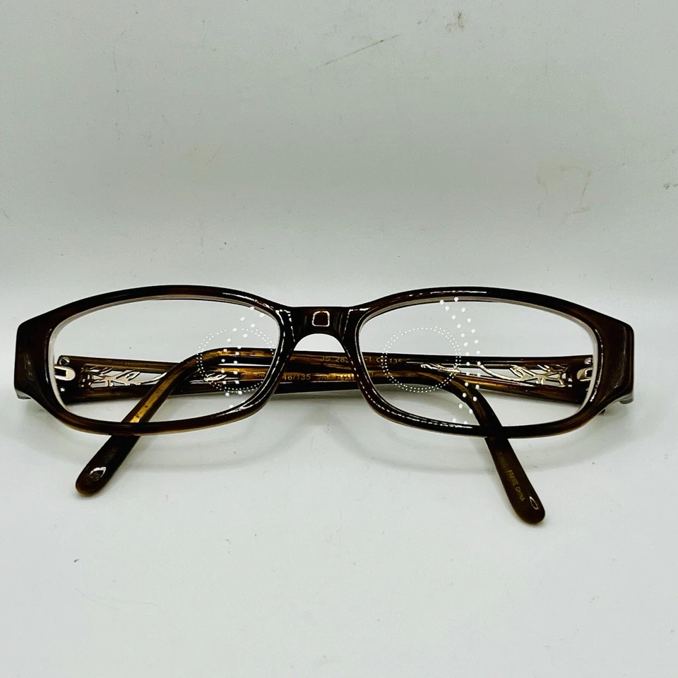 Monturas de gafas Jill Stuart para mujer JS283E-1 caramelo ovalado borde completo 52-16-135 Foto 2 de 4