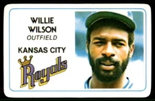 1981 Perma-Graphics Superstar Credit Cards Willie Wilson #031 Kansas City Royals