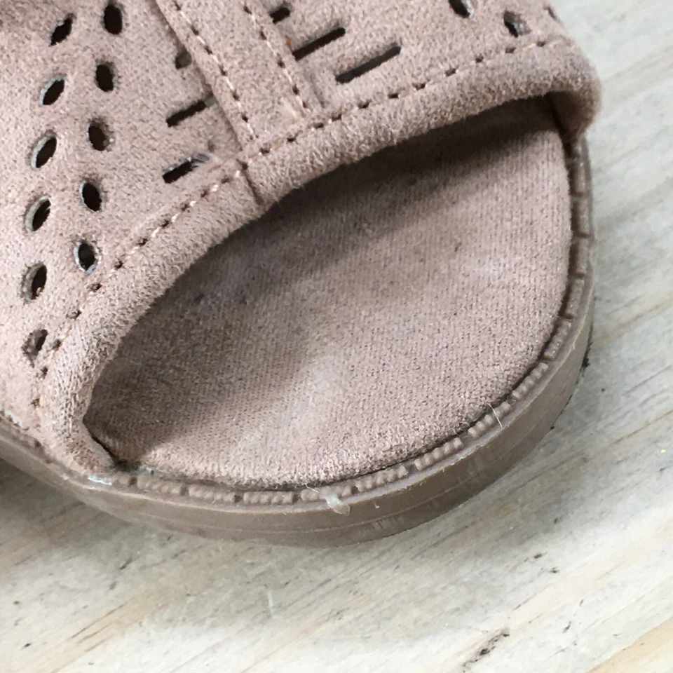 Charlotte Russe Botas Mujer 8 Peep Toe Back Cremallera Botín Rosa Imitación Cuero Tacones Foto 4 de 4