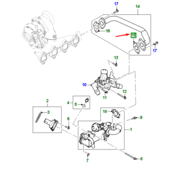 Genuine Jaguar XF & XE 2.0 Diesel EGR Valve Cooler Gasket AJ813342  