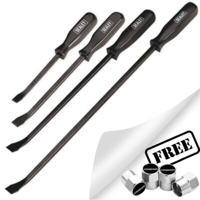 4-teiliges Schraubendrehergriff Hebeleisen-Set schwarz griffiger Handwerkzeuge Sealey AK206 +CP