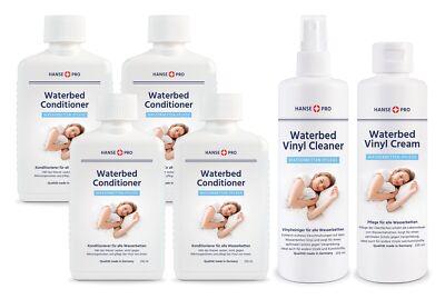 HANSE PRO Wasserbetten Pflegeset mit 4 x Conditioner, Vinyl Cream, Vinyl Cleaner