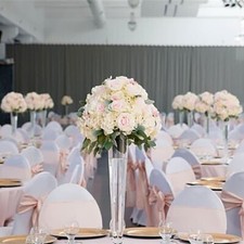 1x  20" tall Clear GLASS Trumpet VASES Wedding Party CENTERPIECES