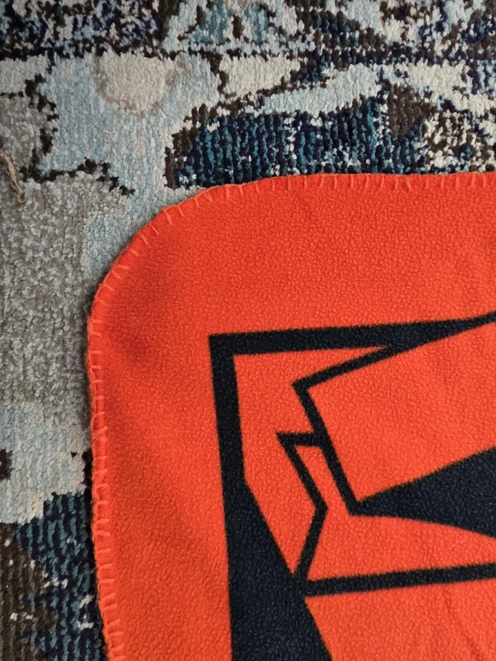 NFL Chicago Bears Suave Vellón VENTILADOR Manta 50" x 60"- Azul Marino/Naranja   Foto 4 de 4