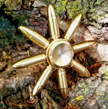 Solid Brass Bullets Quality Fidget Spinner Boys Girls Kids Adults ADHD Focus 