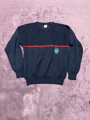 Pull pull pull vintage Puma Club tricot taille M années 80 90 logo bleu - Photo 1/4