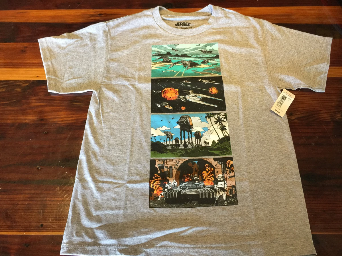 NEW Official Star Wars Rogue 1 One Panel Movie Logo T-Shirt Youth Sizes Tee