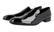 PRADA Patent Leather BLACK TIE WEDDING Dress Shoes Black - NEW -  US 7.5 EU 40,5