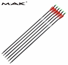 6 pcs 30" Carbon Arrows Spine 500 OD 7.8mm Archery Hunting Outdoor Sports Shoot