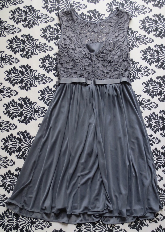 david's bridal grey dress Davids Bridal Size 14 Gray Dress – Sweet Repeats main image 1