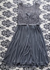 David's Bridal Bridesmaid Dress - Grey / Gray - Size 6 Worn 1x 