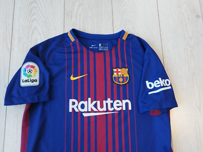 Sz L Kids Barcelona football jersey 2017/2018 home shirt | eBay