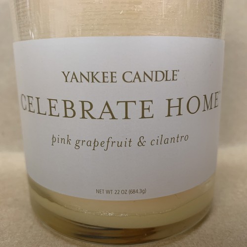 Yankee Candle CELEBRATE HOME *PINK GRAPEFRUIT & CILANTRO* Extremely Rare 22 oz - Picture 2 of 11