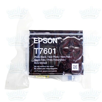 Original Genuine Epson 760 T760 Photo Black T7601 SureColor P600 (NOT Initial)