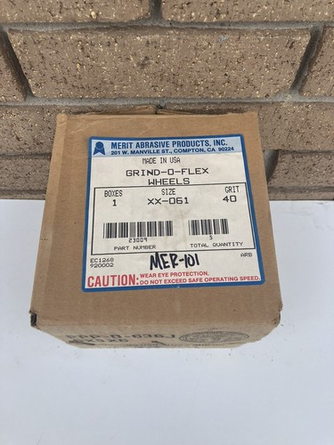 5! Merit Norton Grind-O-Flex Flap Wheel D 6" x W 1 "x 1" Arbor, 40 Grit XX-061 - Picture 6 of 6