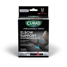 Curad Performance Series Ironman Dual-Strap Wraparound Elbow Support, Each