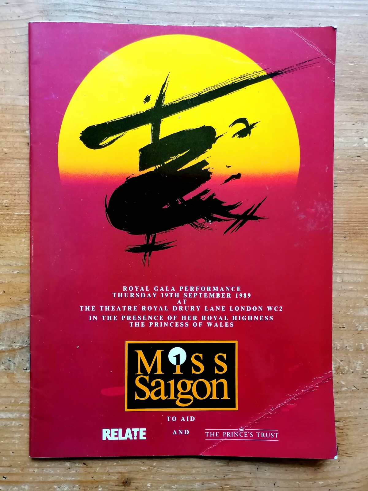 1989 Miss Saigon Programme - Princess Diana Royal Gala Charity Preview Show