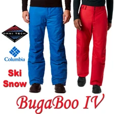 LIMITED COLUMBIA MEN'S BUGABOO IV SKI SNOWBOARD PANT WINTER OMNI-HEAT BLUE RED