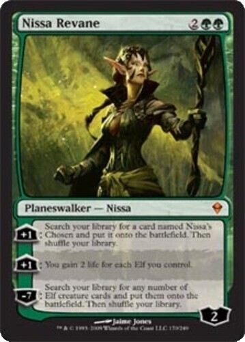 MTG リリアナ　ニッサ　ナーセット　値下げ Nissa Revane - Zendikar - LP - Green - Mythic - Planeswalker - MTG