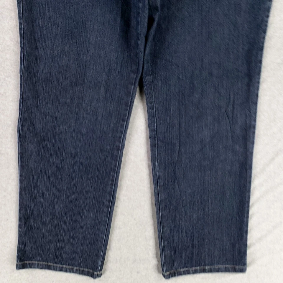 Pantalón de mezclilla Kim Rogers talla 10 desteñido lavado oscuro recto Foto 2 de 4